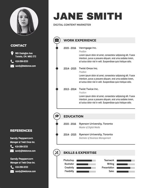 free cv template for resume.